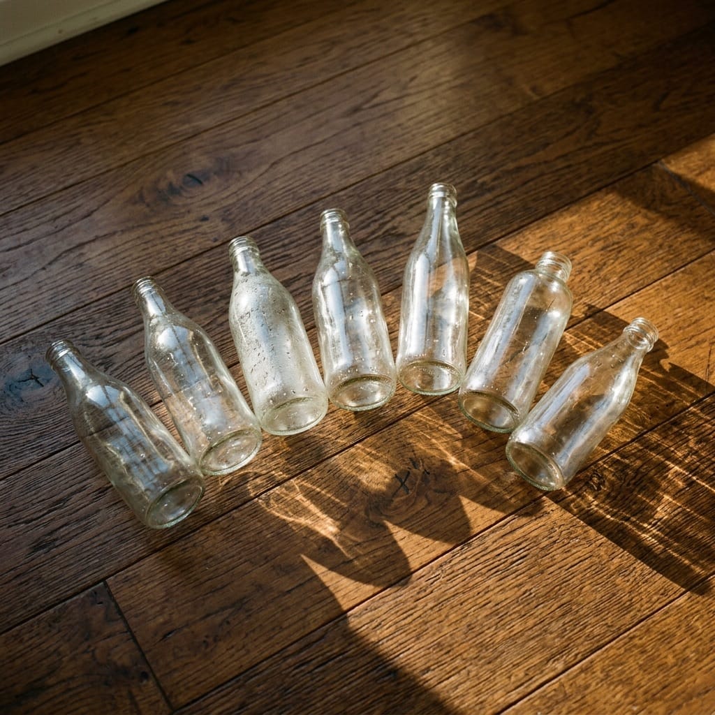 Morning ritual — bottle and journal