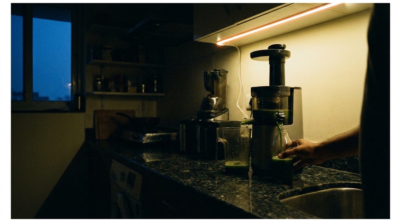 Production kitchen at 4:30 AM, second pressing run